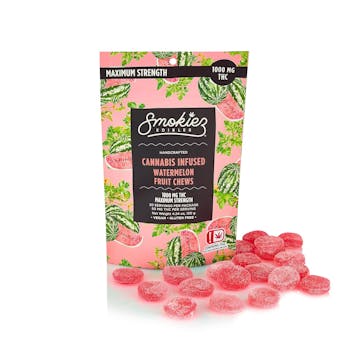 Gummiez | Sweet Watermelon Fruit Chews | THC | 1000mg | Smokiez